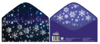 Конверт для денег "Снежинки" на склейке
