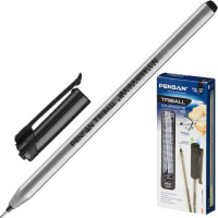 Ручка шар. PENSAN "TRIBALL" , 1мм, черная, трехгранный корпус