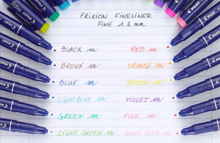 Ручка линер "FRIXION" пиши-стирай светло-зеленый 0,45мм