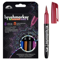 Набор маркеров металлик  8цв. кистевидн. "Металлик"