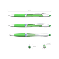 Ручка шар. ЕК FIORE автомат, синяя, 0,7мм, рез.держ, цв.тонир. корп. (ассорти)