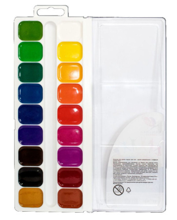 Акварельные краски 18цв. Классика, медовые, п\упак, б\к