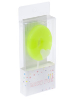 Свеча-цифра "0" с сердечком