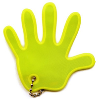 Подвеска светоотражающая ПВХ "Ладошка" желто-лимонная