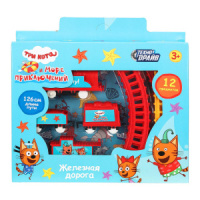 Железная дорога 126см "Три Кота" от 1 батарейки типа АА (не входит в комплект).