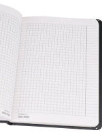 Блокнот А5 7БЦ  96л "Черная обложка" мат.лам., резинка, кл.