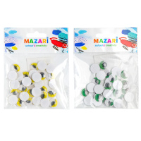 Набор "Глазки подвижные с ресницами" 15мм, 30 шт