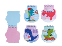 Блокнот SUPER DINO 8*9,5см 40л спираль, ассорти 4 диз.