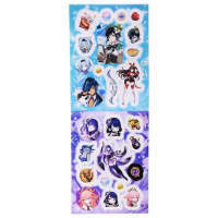 Альбом наклеек А5, 8 стр, Genshin Impact. Наклейки (голубая)