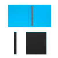 Папка 4 кольца 35мм картон А4 Accent голубая