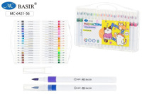 Фломастеры акварельные 36цв "Basir", на водн.основе