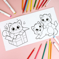 Раскраска "У меня лапки. Милые котики" 215*215мм 16 стр.