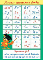 Плакат 50*70см "Пишем прописные буквы"