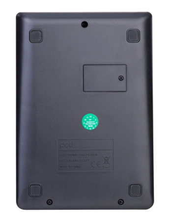 Калькулятор  12 разр. Deli  настольный, черный