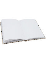 Блокнот А5 7БЦ  72л "Черные листья на светлом" в точку, мат.лам., резинка