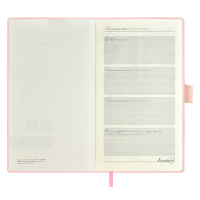 Ежедневник недат. А6+ 160л., кож.зам., тв.пер. "Краст пепельно-розовый" ляссе, хлястик