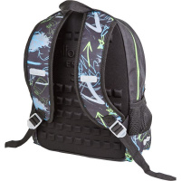 Рюкзак школьный 38*27*17см Attomex "Basic.T-Rex Dino " полиэстер,1 отд на молн,4 карм,светоотр.