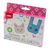 Фигурки из бисера "Котенок, зайчонок"