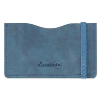 Чехол д/пласт.карт "Нубук синий" 108*65мм, блинт.тиснение, на резинке, 2 отд.