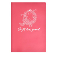 Записная книжка А6+ ПВХ, мягк.пер.,  64л. "Розовый" лин., тисн.фольгой