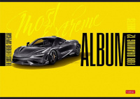 Альбом А4 12л скоба "Спортивные авто"  пл. 100 г/м