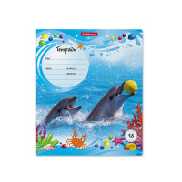 Тетрадь А5 18л лин. Erich Krause "Дельфины"