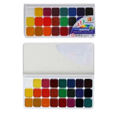 Акварельные краски 24цв. Классика, медовые, п\упак, б\к