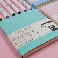 Скетчбук 145*145мм 100л., сшивка,100гр/м2, "SKETCHBOOK Sketch&Art. Zefir. Мятный" бежевая