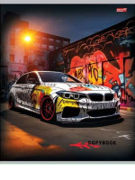 Тетрадь А5 48л кл. Проф-Пресс "Авто на фоне граффити - 1" белизна 82%