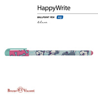 Ручка шар. BV "HappyWrite. Kawaii animals. Щеночек", 0.5мм, синяя