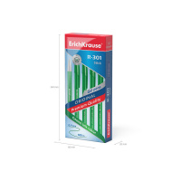 Ручка гелевая EK R-301 ORIGINAL GEL зелёная, 0,5мм