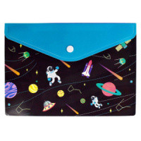 Конверт на кнопке  с рисунком 240*170мм, Космос