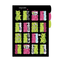 Папка уголок 3-х уровн. А4 "Желейные мишки" 220*310мм, пластик