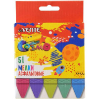 Мел цветной асфальт. 5шт. "Cosmo", прямоугольный