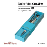 Механический карандаш в футляре "Dolce Vita. Лепестки. Винтаж" шарик., 0,7мм, металл.