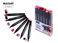 Набор маркеров для скетчинга   6цв. FANTASIA. Pink colors, двусторон., 2,5-6,2мм