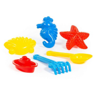 Набор игрушек. Совок, формочки, грабельки, кораблик "Юнга"