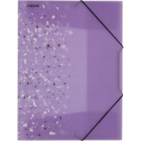 Папка на резинке А4 0,40мм deVENTE. Crystal Dream полупрозрачная сиреневая