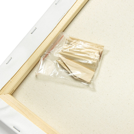 Холст на подрамнике 40*40см, хлопок 100%, мелкое зерно, 280гр/м, акрил, белый