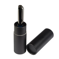 Ручка автомат. в футляре "Napoli. Синяя и вороненая сталь" шарик., 1,0мм, металл., синие чернила