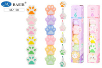 Набор текстовыделителей Basir "Лапки" 5 цв., секционные