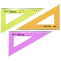 Угольник пласт. 20см 30гр. прозр. цветной