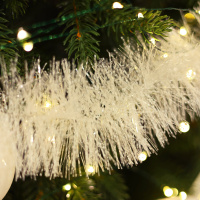 Мишура d=11см, 2м, ПВХ, белая