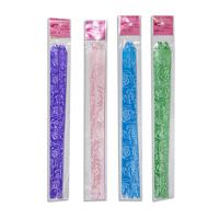 Бант подарочный затягивающийся   7см*18мм с розочками, ассорти, 10шт/уп