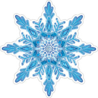 Украшение на скотче 18*18см "Снежинка"