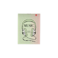 Блокнот А7  40л скоба "Soundmania" клетка, ассорти