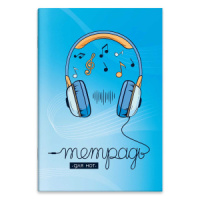 Тетрадь для нот А4  8л., вертик., скоба "Ритм сердца"