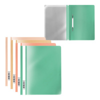 Скоросшив. пласт. А5+ прозр. верх.  Matt Powder, 0,12/0,18мм ассорти