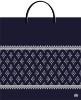 Пакет 36*37см (100мк) с пластиковой ручкой "Шарф принт" ПВД