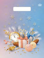 Пакет 25*19см (30мк) с вырубной ручкой "Часы с подарками" ПВД